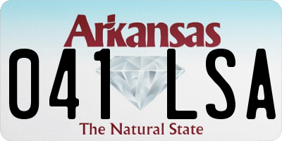 AR license plate 041LSA