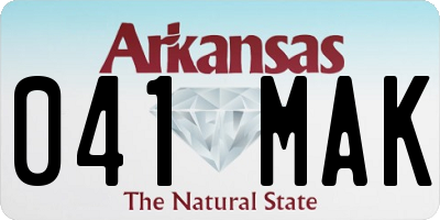 AR license plate 041MAK
