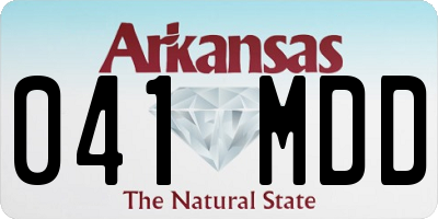 AR license plate 041MDD