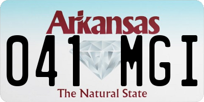 AR license plate 041MGI
