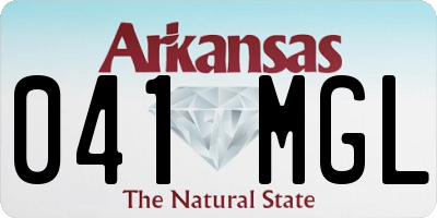 AR license plate 041MGL