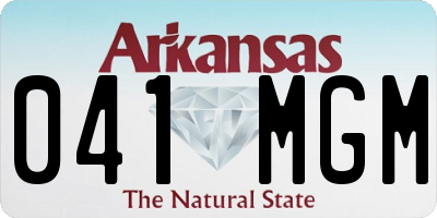 AR license plate 041MGM