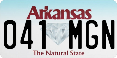 AR license plate 041MGN