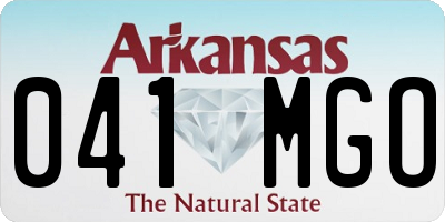 AR license plate 041MGO