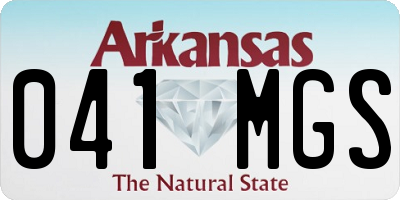 AR license plate 041MGS