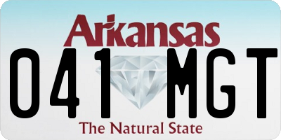 AR license plate 041MGT