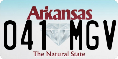 AR license plate 041MGV
