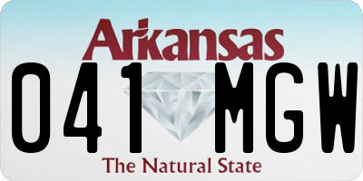 AR license plate 041MGW