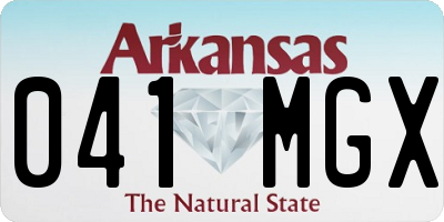 AR license plate 041MGX