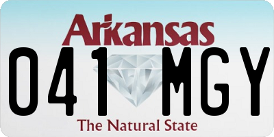 AR license plate 041MGY