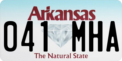 AR license plate 041MHA