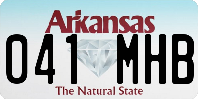 AR license plate 041MHB