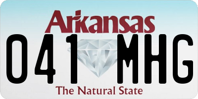 AR license plate 041MHG