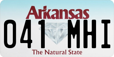 AR license plate 041MHI