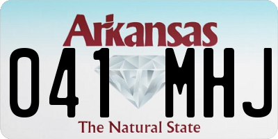 AR license plate 041MHJ