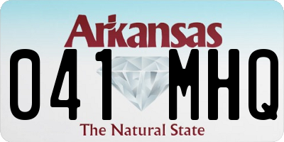 AR license plate 041MHQ