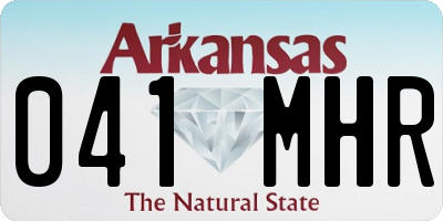 AR license plate 041MHR