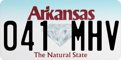 AR license plate 041MHV