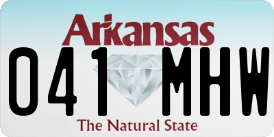 AR license plate 041MHW