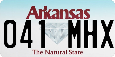 AR license plate 041MHX