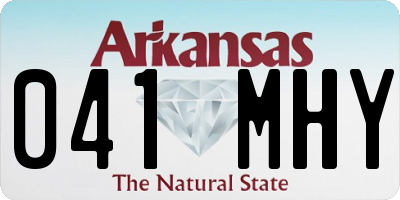 AR license plate 041MHY