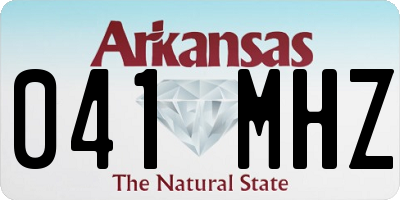 AR license plate 041MHZ