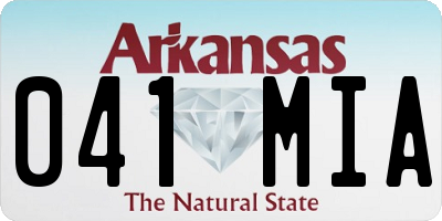 AR license plate 041MIA