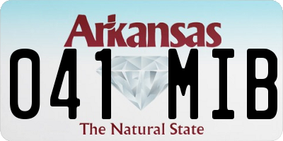AR license plate 041MIB
