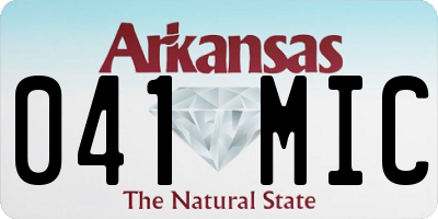 AR license plate 041MIC