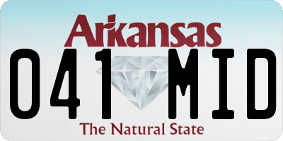 AR license plate 041MID