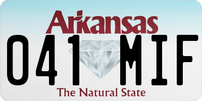 AR license plate 041MIF
