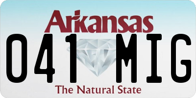 AR license plate 041MIG