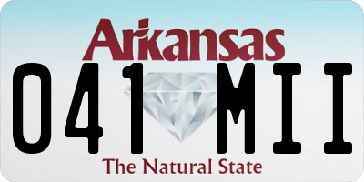 AR license plate 041MII