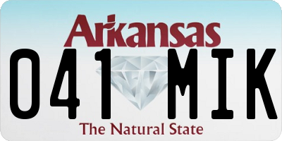AR license plate 041MIK