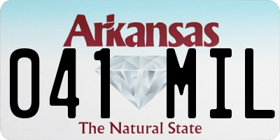 AR license plate 041MIL