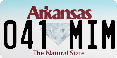AR license plate 041MIM