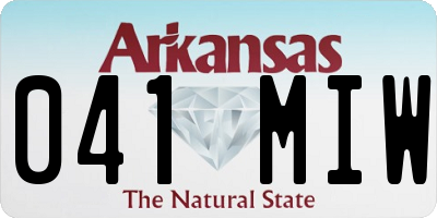 AR license plate 041MIW
