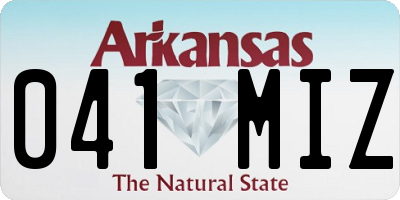 AR license plate 041MIZ