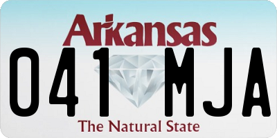 AR license plate 041MJA
