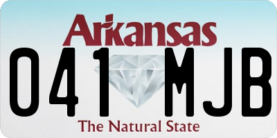 AR license plate 041MJB