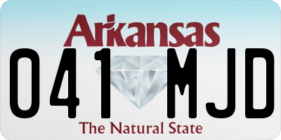 AR license plate 041MJD
