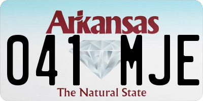 AR license plate 041MJE