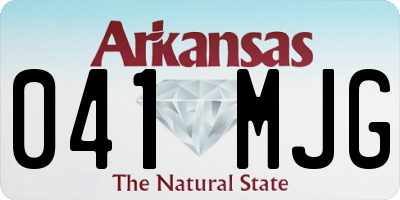 AR license plate 041MJG