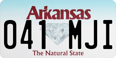AR license plate 041MJI