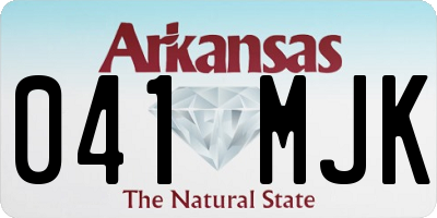 AR license plate 041MJK