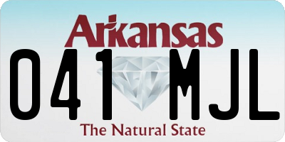 AR license plate 041MJL
