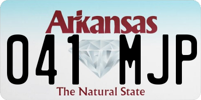 AR license plate 041MJP