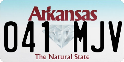 AR license plate 041MJV