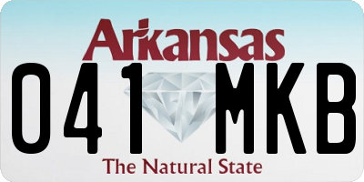 AR license plate 041MKB