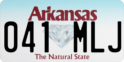 AR license plate 041MLJ